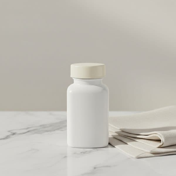 Prescription bottle on marble surface